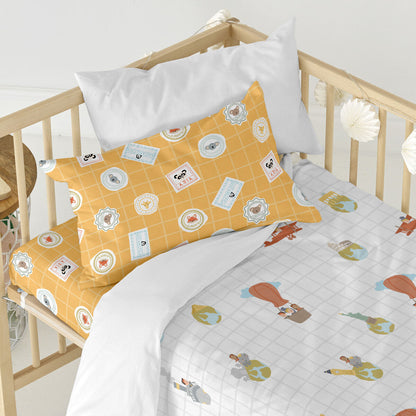 HappyFriday Mr Fox World trip Multicolor 2 Piece Duvet Cover Set