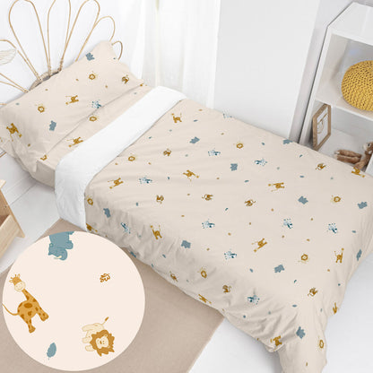 Juego de funda nórdica HappyFriday Mini Animals Multicolor Cama de 105 2 Piezas