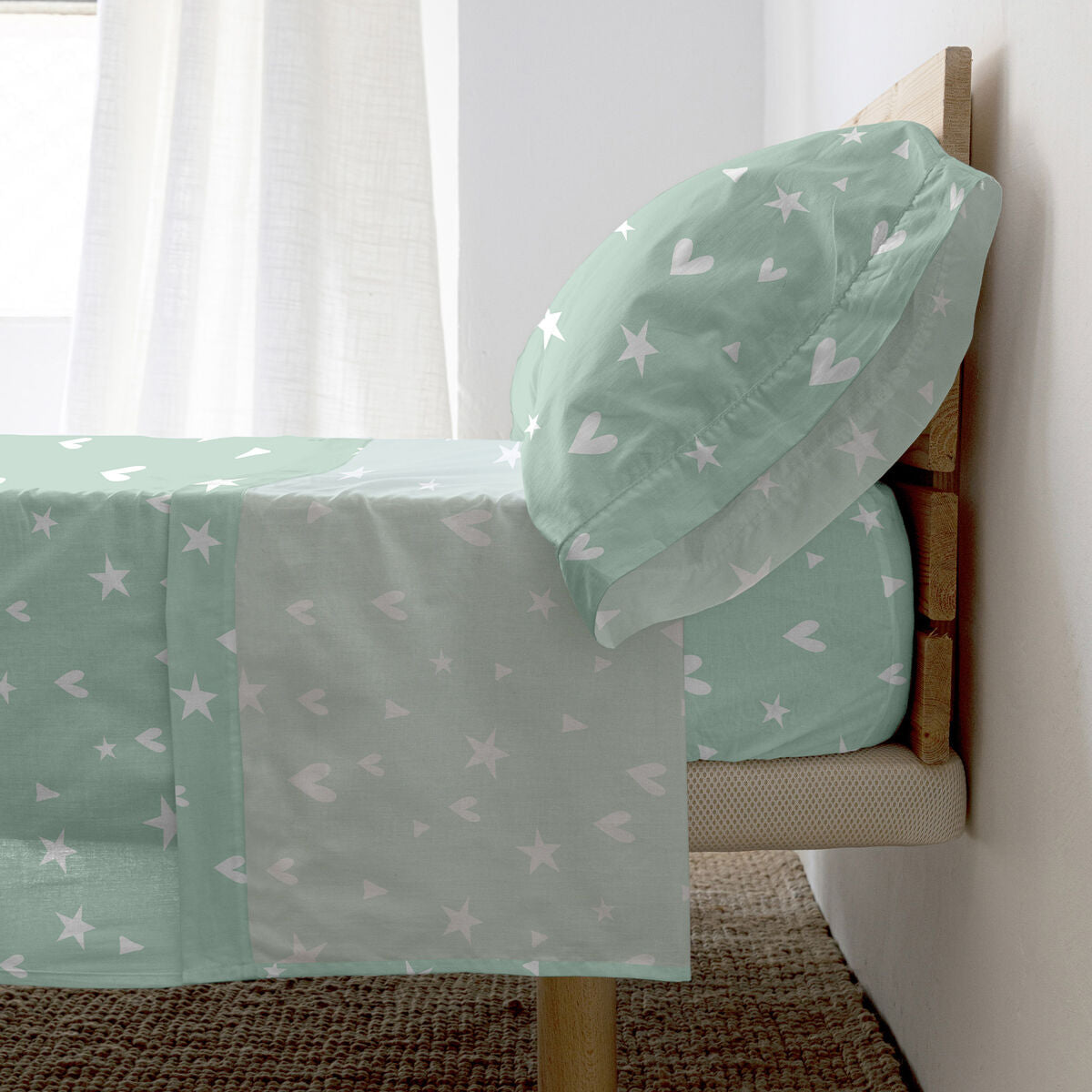 Juego de Sábanas HappyFriday HF Mini Fairy Dust Multicolor Cama de 80/90 2 Piezas