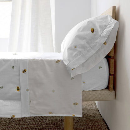 Juego de Sábanas HappyFriday HF Mini Honey Multicolor Cama de 105 2 Piezas