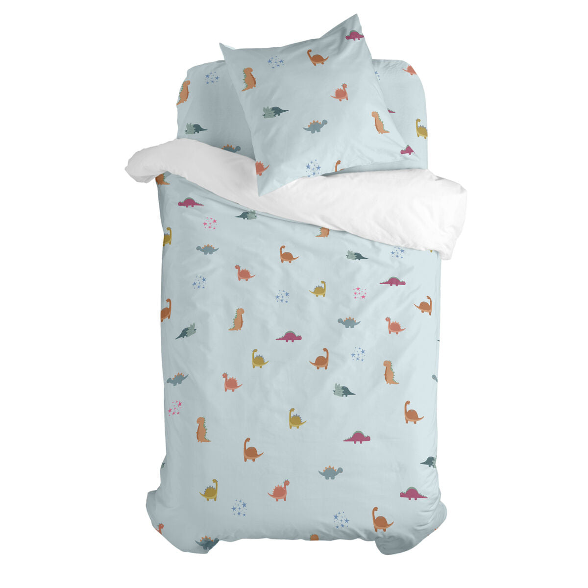 Juego de funda nórdica HappyFriday Mini dinosaur Multicolor Cama de 80 2 Piezas