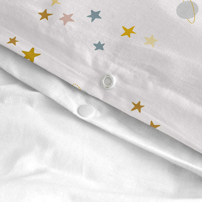 HappyFriday Mini Saturn Multicolor Baby Crib Duvet Cover Set 2 Pieces