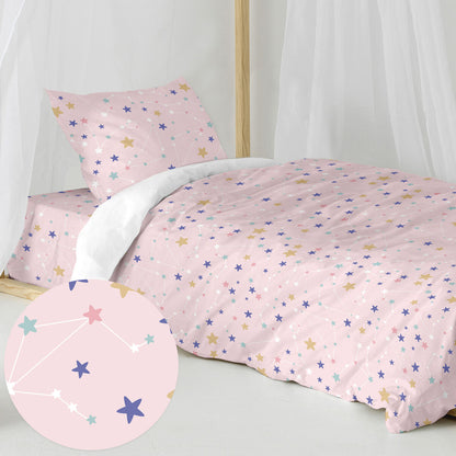 Juego de funda nórdica HappyFriday Mini Sky stars Multicolor Cama de 80 2 Piezas