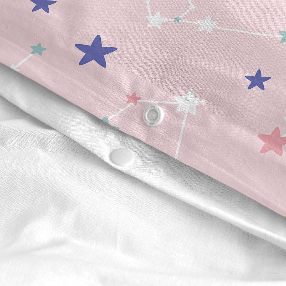 Juego de funda nórdica HappyFriday Mini Sky stars Multicolor Cama de 80 2 Piezas