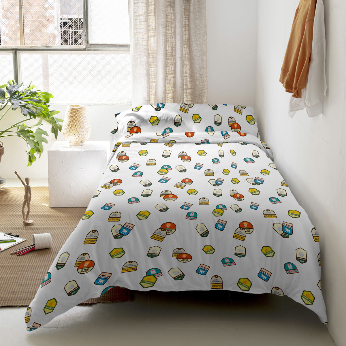 HappyFriday Le Petit Prince Son Avion Duvet Cover Set Multicolour Bed 80/90 2 Pieces