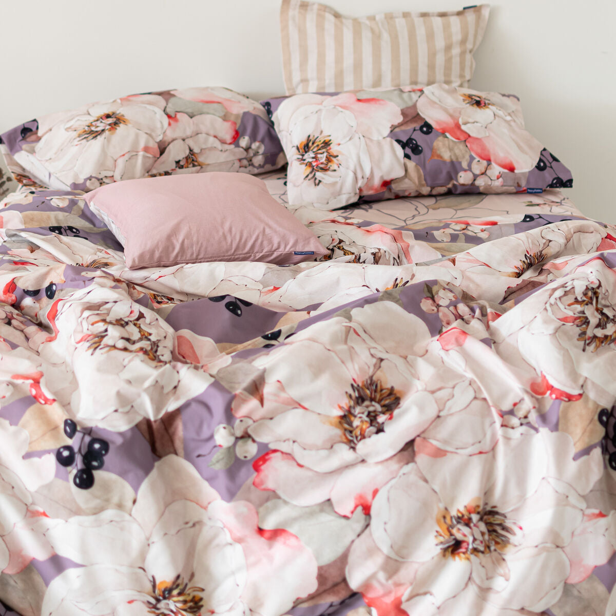 HappyFriday Duvet Cover White Peonies Multicolor 140 x 200 cm