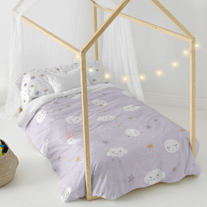 Juego de funda nórdica HappyFriday Moshi Moshi Moons Multicolor Cama de 80/90 2 Piezas