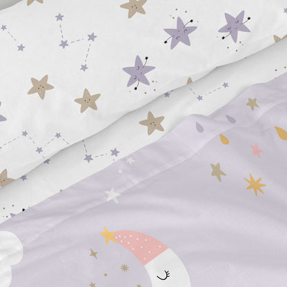 Moshi HappyFriday Sheet Set Moshi Moons Multicolor Bed 80/90 2 Pieces