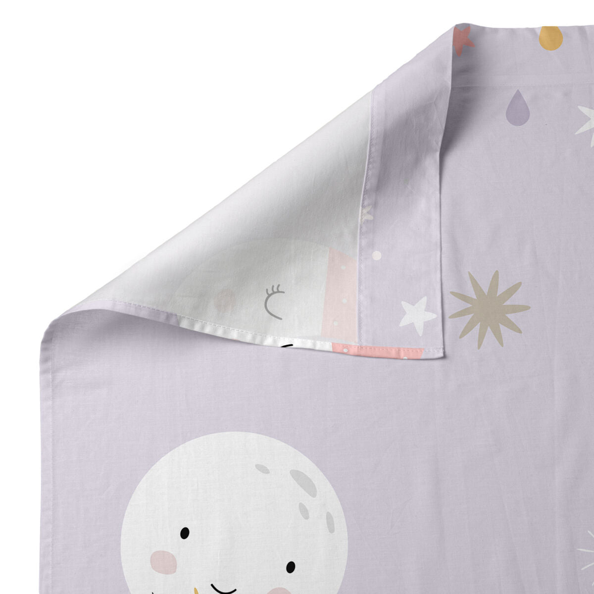 Juego de Sábanas HappyFriday Moshi Moshi Moons Multicolor Cama de 80/90 2 Piezas