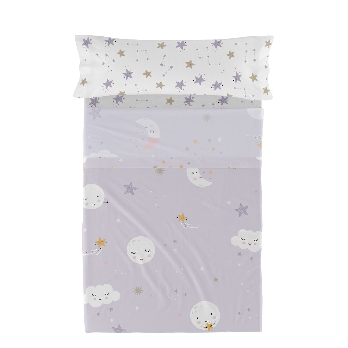 Moshi HappyFriday Sheet Set Moshi Moons Multicolor Bed 80/90 2 Pieces