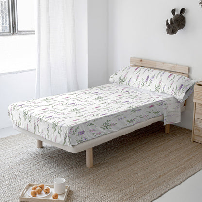 Juego de Sábanas HappyFriday Lavender Multicolor Cama de 80/90