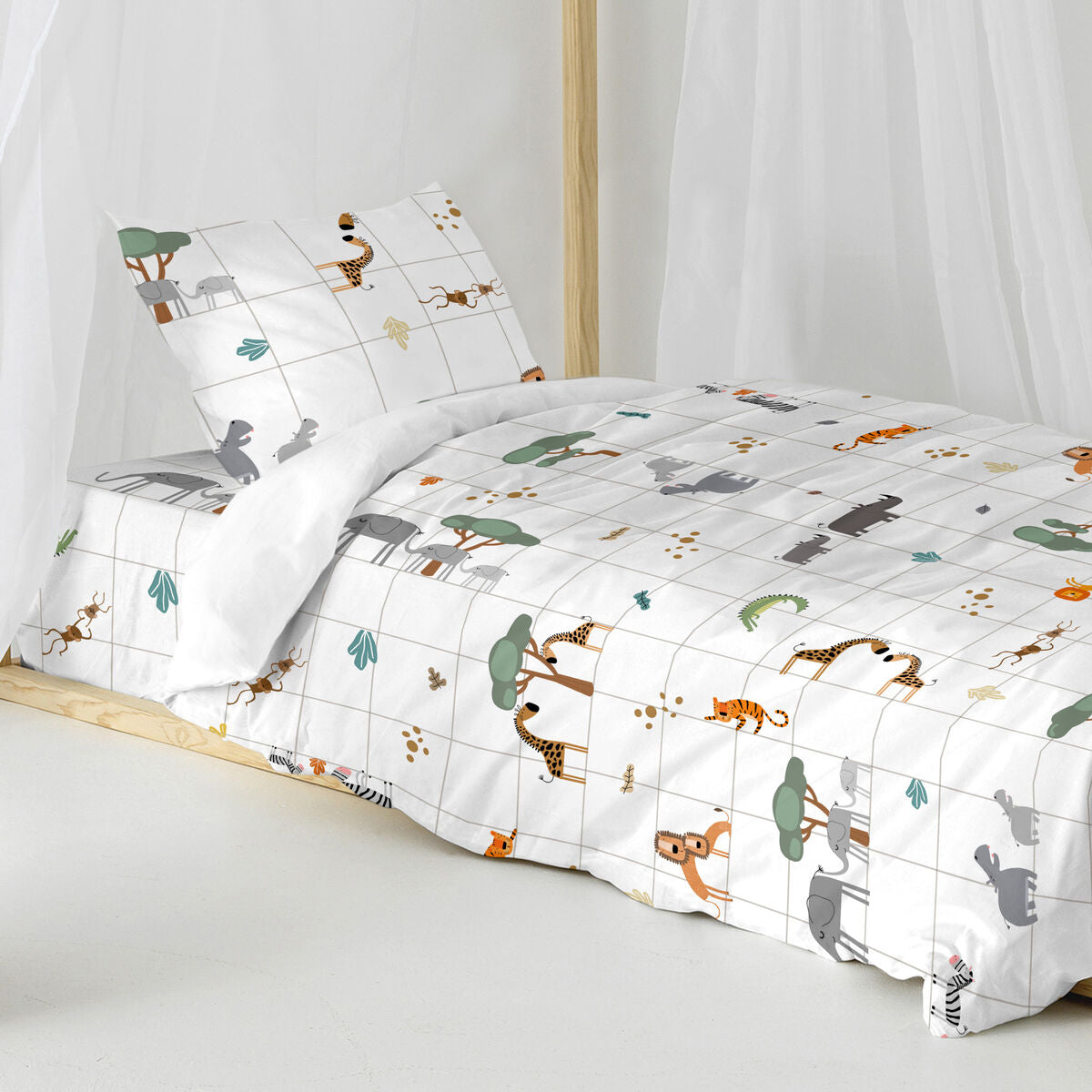 HappyFriday Mini Savanna Duvet Cover Set Multicolour 80cm Bed 2 Pieces