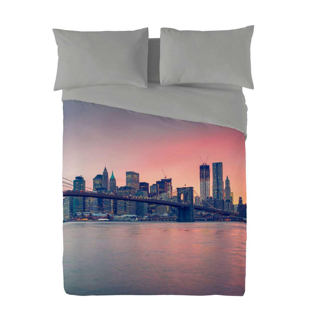 Funda Nórdica Naturals BROOKLIN BRIDGE Cama de 90 2 Piezas 150 x 220 cm