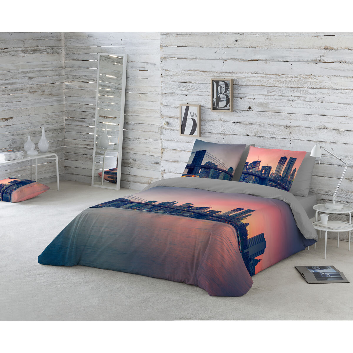 Naturals BROOKLIN BRIDGE Duvet Cover 90 Bed 2 Pieces 150 x 220 cm