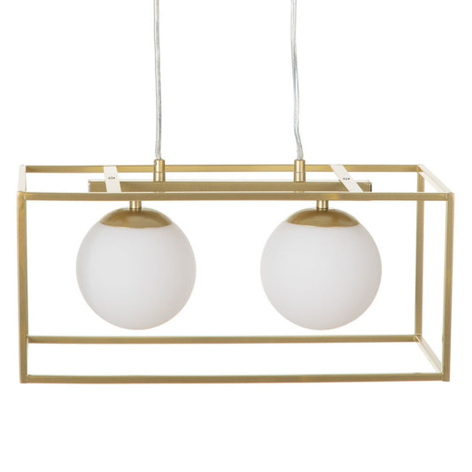 Ceiling Lamp 45 x 20 x 20 cm Gold Crystal White Metal