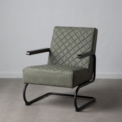 Sillón Negro Verde 61 x 70 x 85 cm