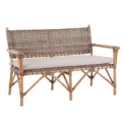 Sofa 124.5 x 70 x 80 cm Natural Rattan