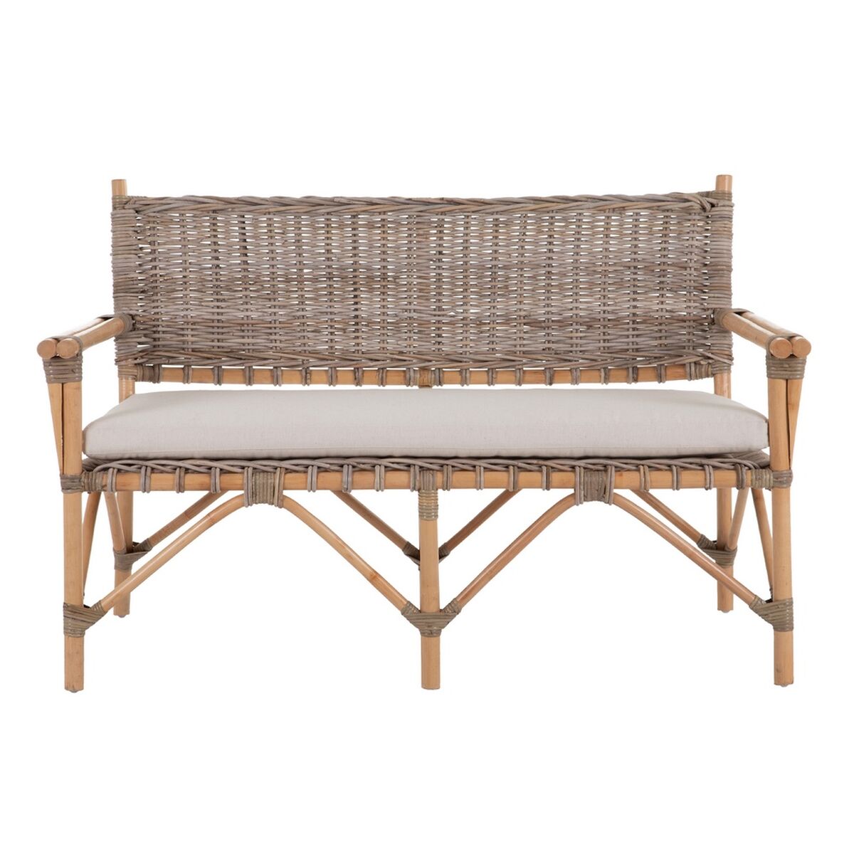 Sofa 124.5 x 70 x 80 cm Natural Rattan