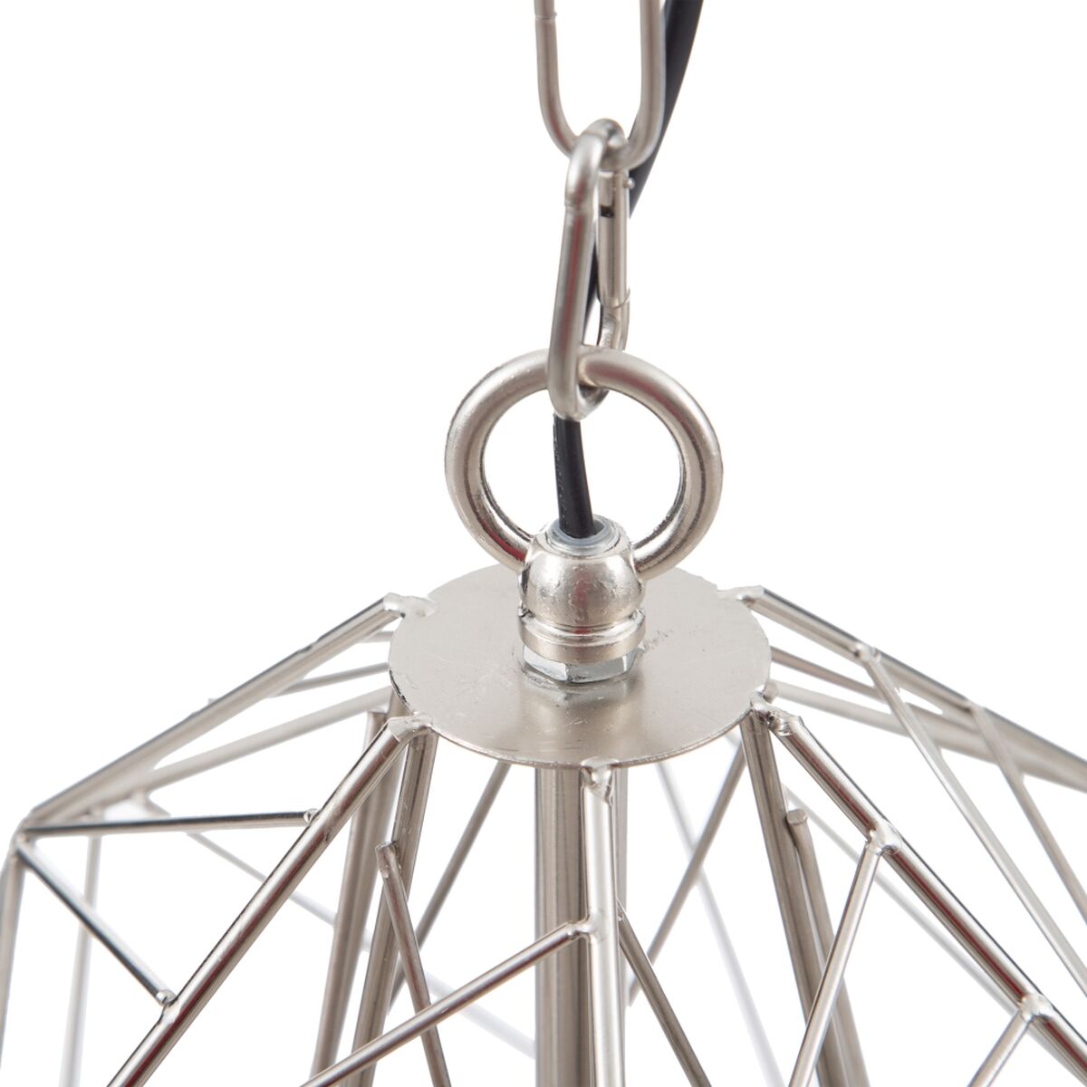 Silver Metal Ceiling Lamp 34 x 34 x 38 cm