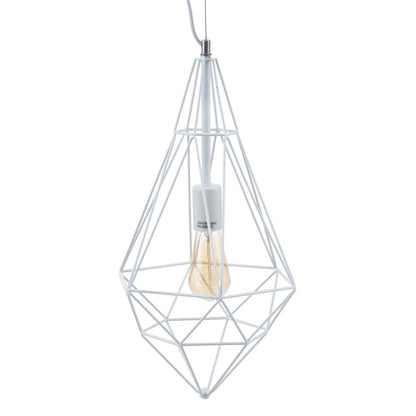 Metal Ceiling Lamp 26 x 26 x 46 cm White