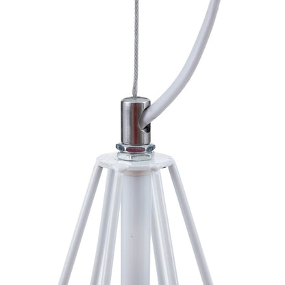 Metal Ceiling Lamp 26 x 26 x 46 cm White