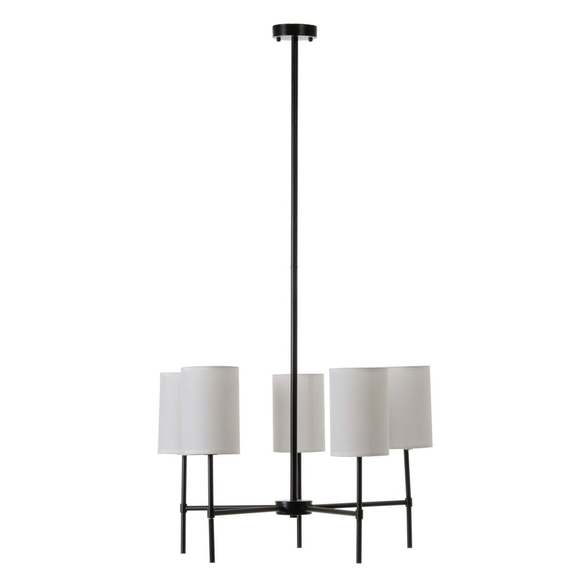 Ceiling Lamp 64 x 64 x 38 cm Black Metal White Ø 18 cm