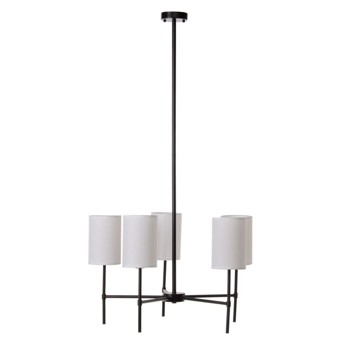 Ceiling Lamp 64 x 64 x 38 cm Black Metal White Ø 18 cm