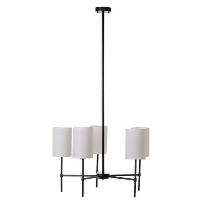 Ceiling Lamp 64 x 64 x 38 cm Black Metal White Ø 18 cm