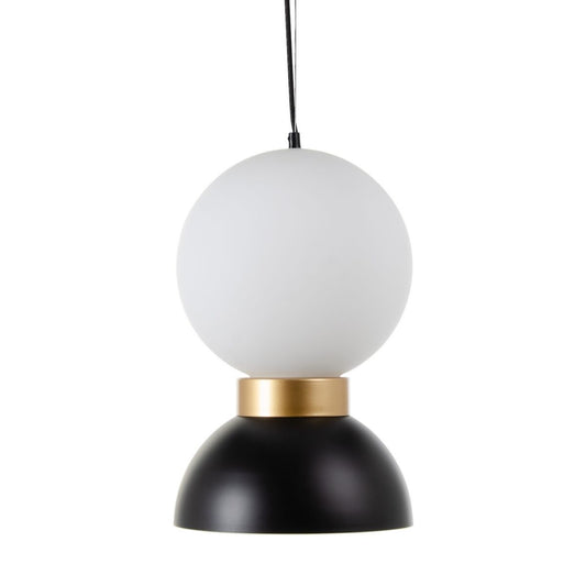 Ceiling Lamp Black Crystal White Metal 25 x 25 x 40 cm