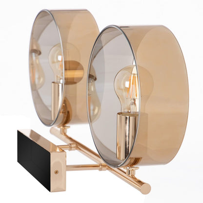 Wall Lamp 50 x 14 x 41.6 cm Gold Glass Metal