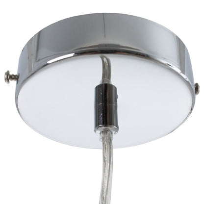 Ceiling Lamp 13 x 13 x 120 cm Crystal Metal Silver Ø 15 cm