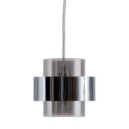 Crystal Metal Silver Ceiling Lamp Ø 10 cm 20 x 20 x 120 cm