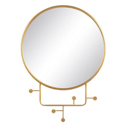 Wall Mirror 76 x 6 x 104 cm Gold Metal