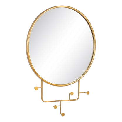 Wall Mirror 76 x 6 x 104 cm Gold Metal