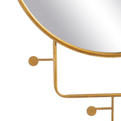 Wall Mirror 76 x 6 x 104 cm Gold Metal