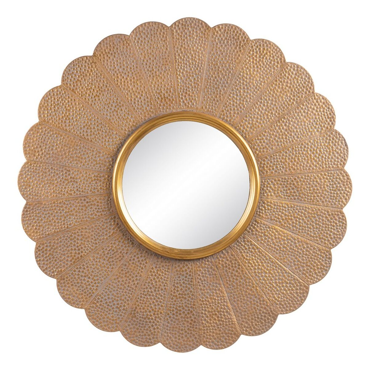 Wall Mirror 86 x 3 x 86 cm Gold Metal