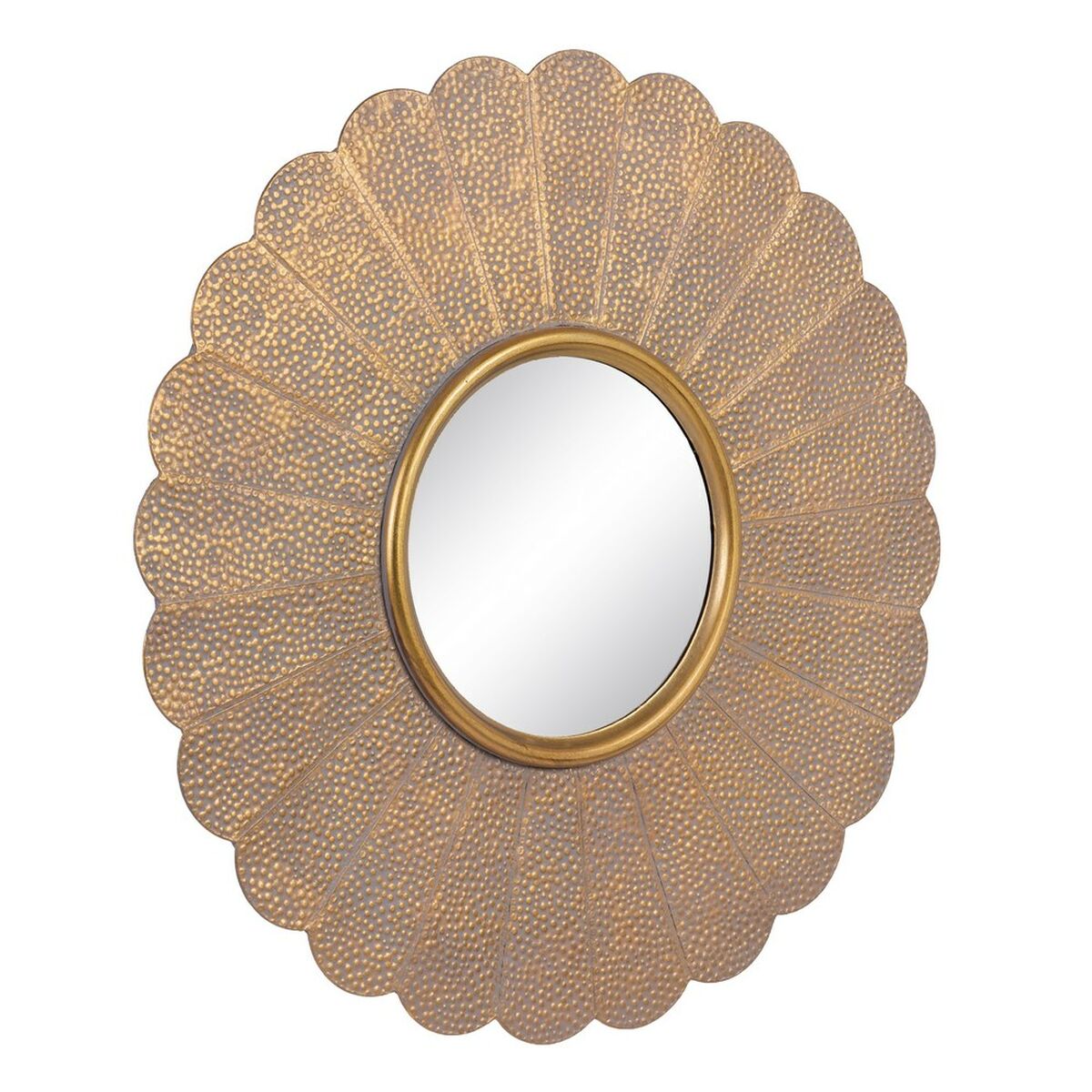 Wall Mirror 86 x 3 x 86 cm Gold Metal