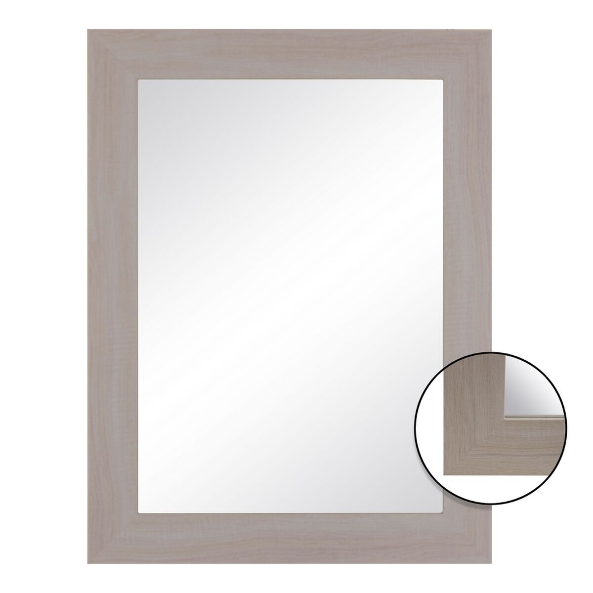 Wall mirror 64 x 1.5 x 86 cm Natural MDF