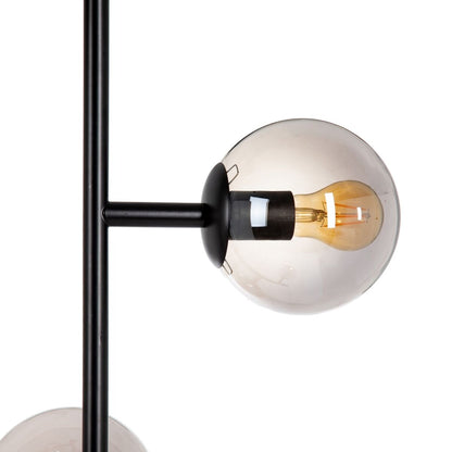 Ceiling Lamp 40 x 40 x 234 cm Black Glass Metal Ø 15 cm Modern