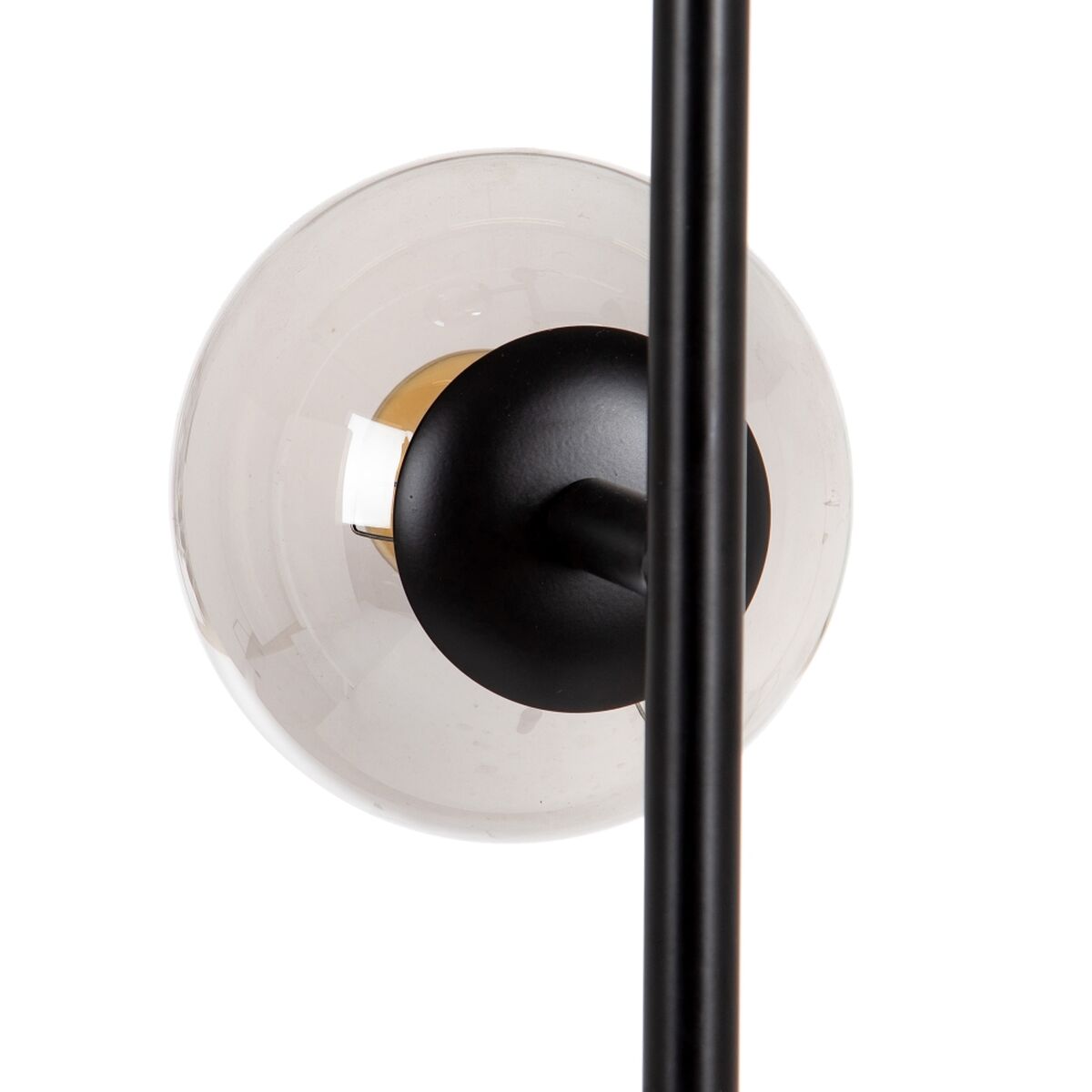 Ceiling Lamp 40 x 40 x 234 cm Black Glass Metal Ø 15 cm Modern