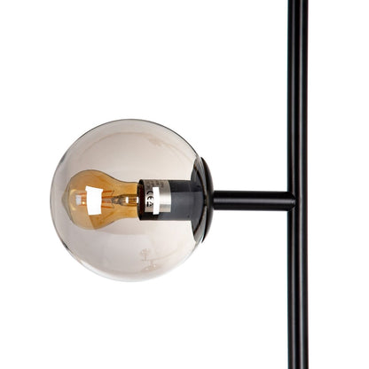 Ceiling Lamp 40 x 40 x 234 cm Black Glass Metal Ø 15 cm Modern