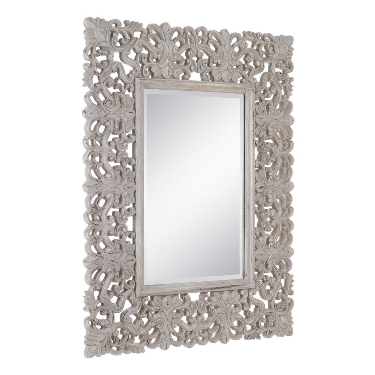 White Glass Wall Mirror 98 x 3 x 124 cm