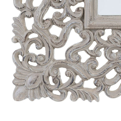 White Glass Wall Mirror 98 x 3 x 124 cm