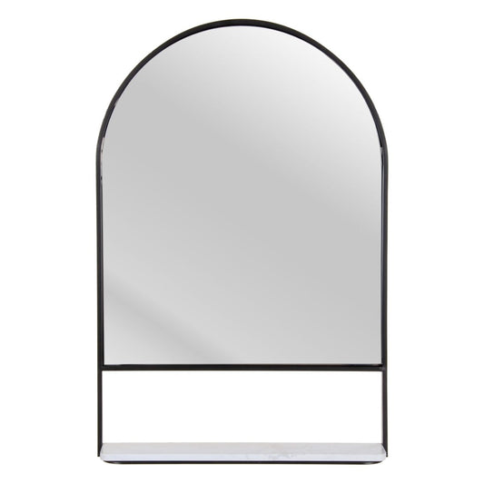 Wall Mirror 60 x 2.5 x 90 cm Black Metal Iron