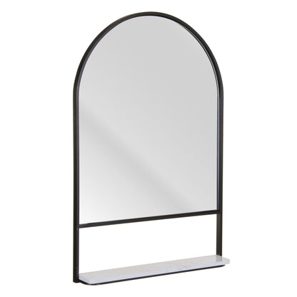 Wall Mirror 60 x 2.5 x 90 cm Black Metal Iron