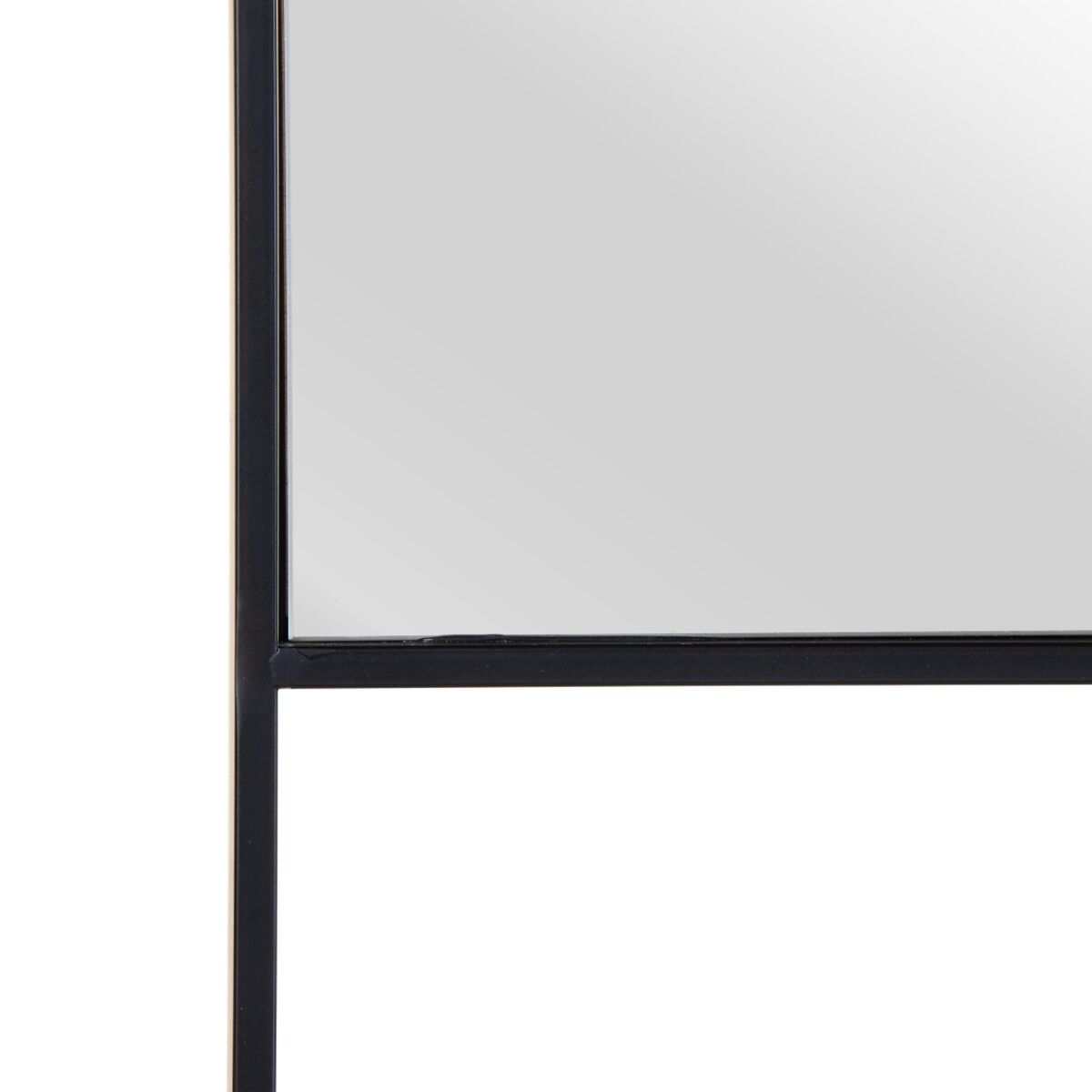 Wall Mirror 60 x 2.5 x 90 cm Black Metal Iron