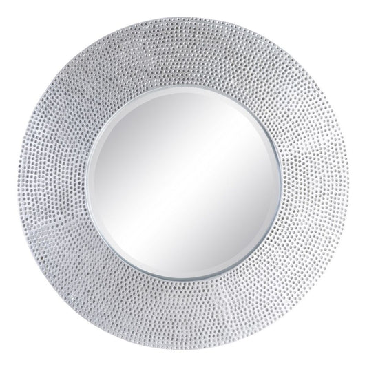 Wall Mirror 87.6 x 6.6 x 87.6 cm White Glass Polyurethane