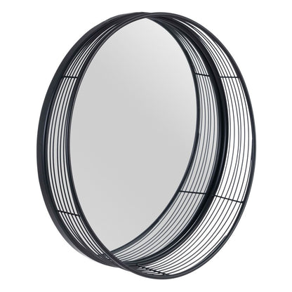 Wall Mirror 60.5 x 15.5 x 60.5 cm Black Metal