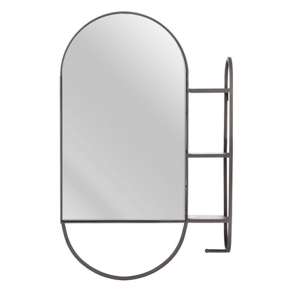 Wall Mirror 51 x 14 x 80 cm Black Metal