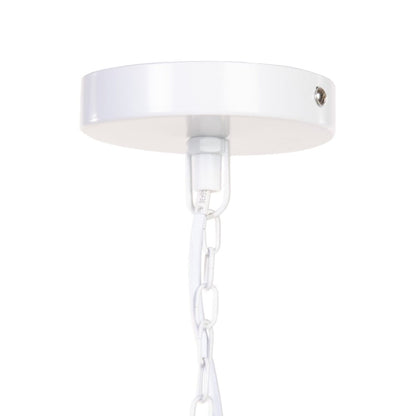 White Metal Ceiling Lamp 80 x 80 cm